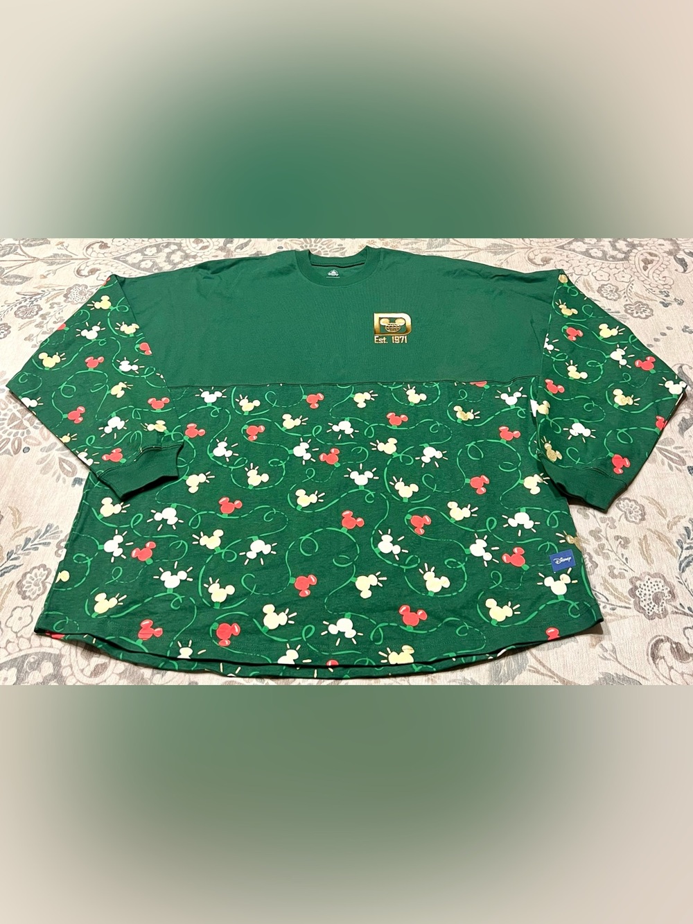 NWT Walt Disney World Holiday Mickey Mouse  Christmas Lights Spirit Jersey XL - Picture 4 of 12